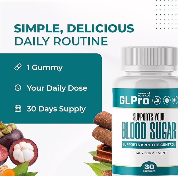 GLPro Capsules – Natural Supplement with Hawthorne Garlic Green Tea &amp Hibiscus – Non-GMO Gluten-Free Dairy-Free Vegetarian Made in USA – 30 Capsules 2 Month Supply
