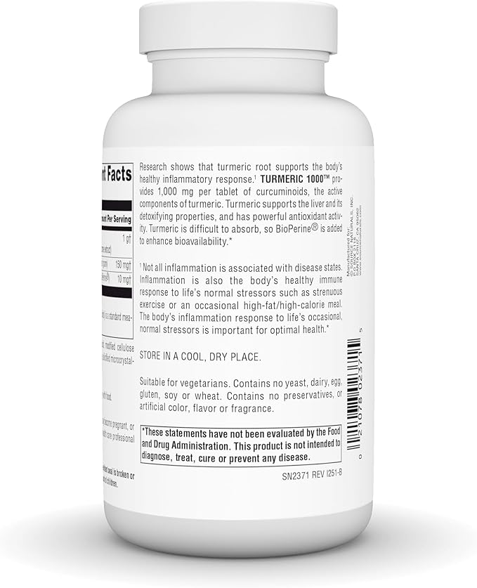 Source Naturals Turmeric 1000 Supports the Body’s Healthy Inflammatory Response* 1000mg - 120 Tablets