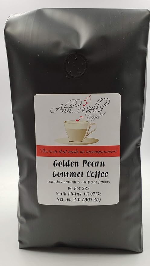 Ahh..Cupella Premium Gourmet Golden Pecan Flavored Ground Coffee 32oz bag