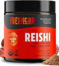 FreshCap Mushrooms Ayurveda Reishi Mushroom Powder 14000mg - Organic Mushroom Extract Supplement Powder Nootropic Red Reishi Supplement Blend (60 Servings)