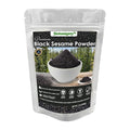 BOTAMONY Black Sesame Powder 12.3oz Vegan Gluten-Free Non-GMO Plant Protein &amp Fiber Rich Minerals Nutty Flavor Finely Ground Roasted Seeds for Smoothies Baking Recipes