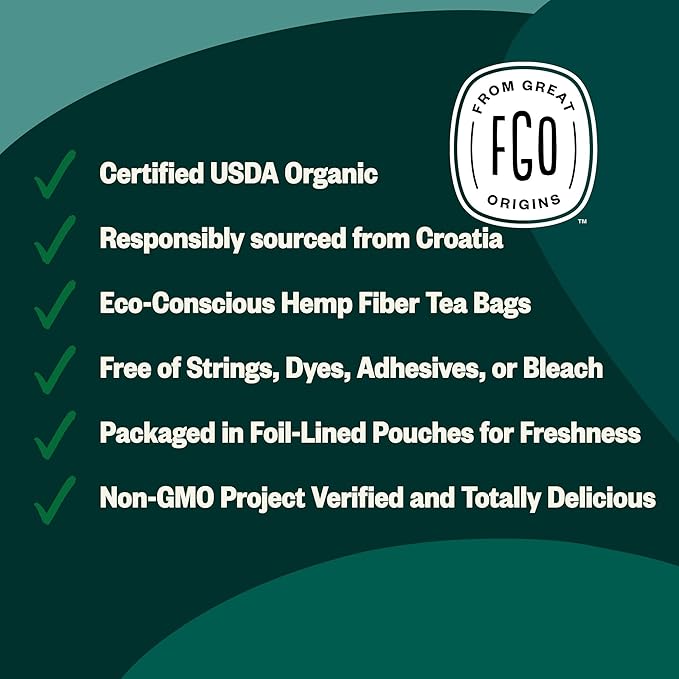 FGO Organic Elderberry Tea 100 Count Eco-Conscious Herbal Tea Bags Resealabel Bag Caffeine Free Packaging May Vary (Pack of 1)