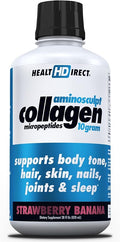HEALTH DIRECT – AminoSculpt Liquid Collagen Micropeptides – 28 FL Oz – 28 Servings – 10 Grams of Premium Medical-Grade Liquid Collagen for Women – Strawberry Banana