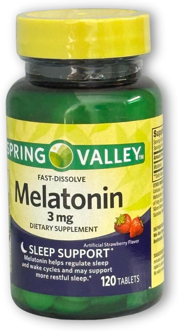 Melatonin 3mg- Fast Dissolve 120 Tablets (Pack of 2) Boxed by Fusion Shop Store