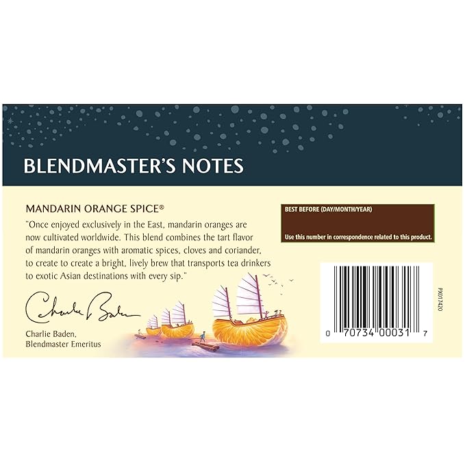 Celestial Seasonings Herbal Tea Mandarin Orange Spice 20 Count (Pack of 6)