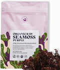 Organic Sea Moss Raw Purple - Makes 75oz of Seamoss Gel Rich in Phytonutrients &amp Minerals Certified Non-GMO Wildcrafted Superfood - 100 gram Bag