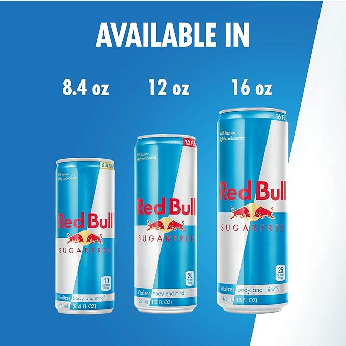 Red Bull Energy Drink Sugar Free | 12 Fl Oz | Pack of 12