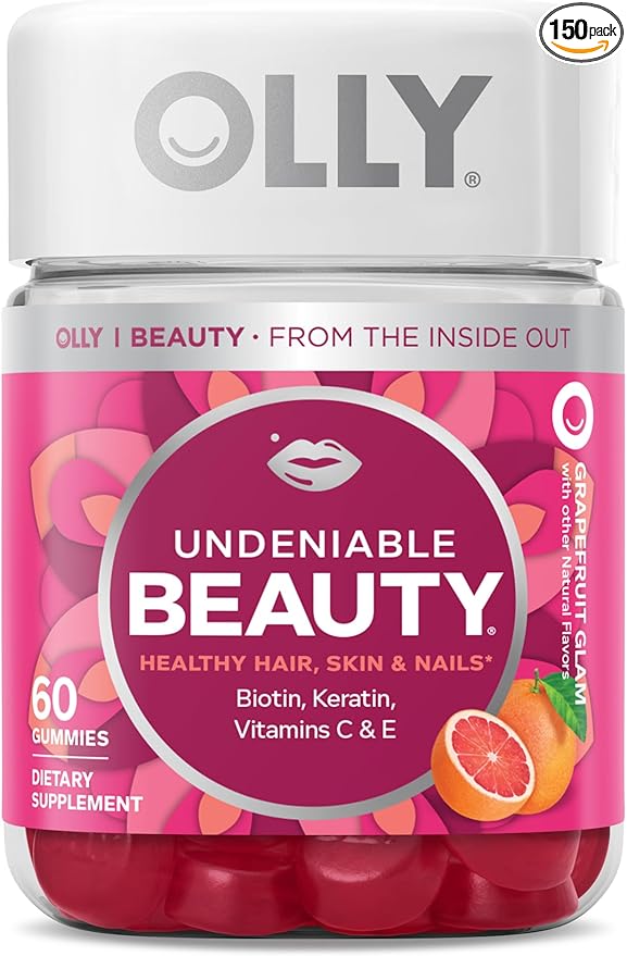 OLLY Extra Strength Sleep &amp Undeniable Beauty Gummy Bundle Melatonin Biotin Vitamins C &amp E 50 Count &amp 60 Count