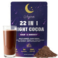 Mushroom Hot Cocoa Melatonin-Free Natural Herbal Sleep Powder with Jujube Seed Magnesium Glycinate GABA L-Theanine &amp 14 Mushroom Extracts | Calm Relaxation &amp Immune | hot chocolate 30 Se