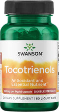 Swanson Double Strength Tocotrienols Antioxidant Supplement for Heart-Health-Conscious Adults with Delta- and Gamma-Tocotrienols (60 Liquid Capsules 100 mg Each)