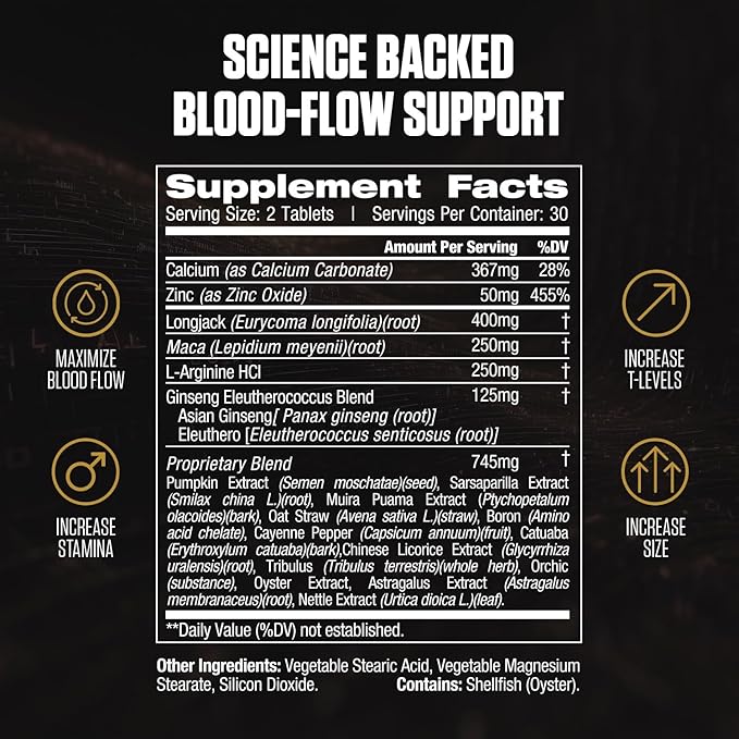 ERECTIFY MAX Pills for Men Fast Acting Erection Support | New Ultra Dosed Male Enhancement to Maximize Blood Flow Thickness &amp Boost Libido | Horny Goat Weed + 18 Ingredients - 60 Tablets