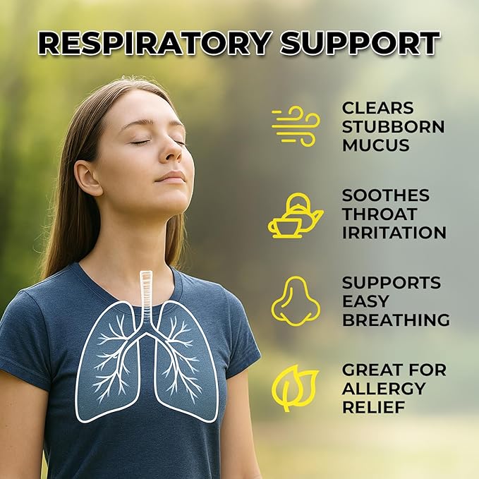Inhale Mullein Drops – USDA Organic Mullein Leaf Extract for Lung &amp Bronchial Cleanse | Mucus Relief &amp Respiratory Support | for Smokers &amp Allergy Sufferers | Made in USA | 4oz Tincture