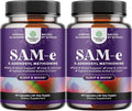 Sam-E 200mg Mood Support Supplement - S-Adenosyl Methionine Sam-E Supplement for Natural Relaxing Mood Boost Brain Support and Liver Detox Cleanse - Vegan Non-GMO and Gluten Free - 60 Count - 2 Pack