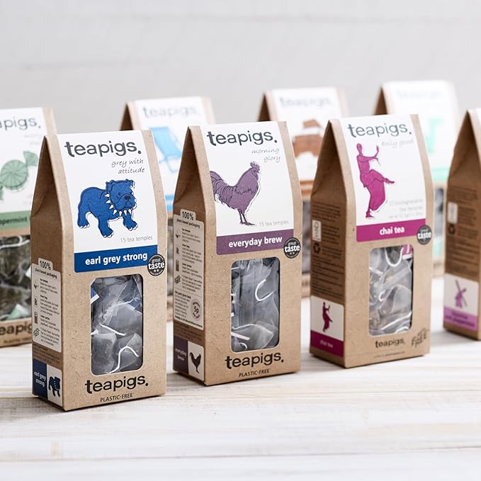 Teapigs Peppermint Leaves Tea Bags Made with Whole Leaves Caffeine-Free Natural Ingredients (1 Pack of 50 Teabags)