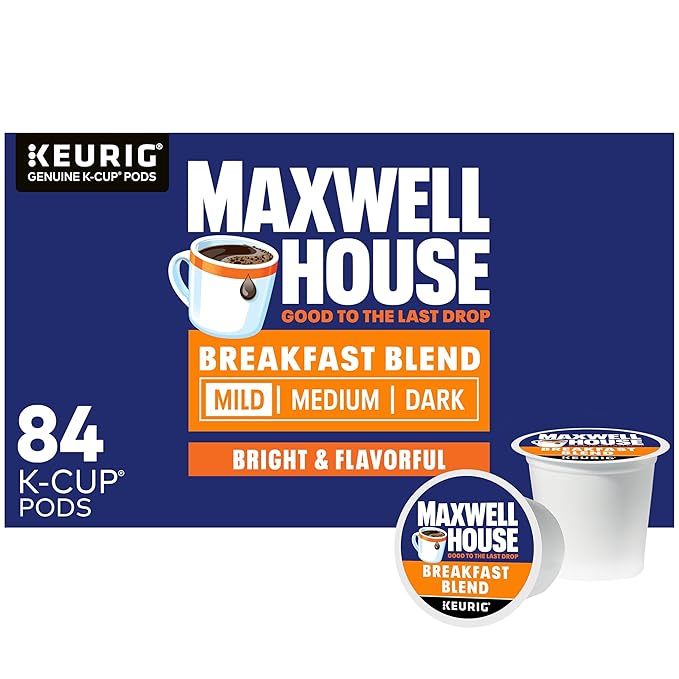 Maxwell House Breakfast Blend Mild Roast K-Cup Coffee Pods 84 ct Box