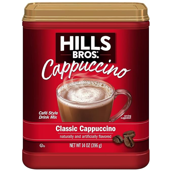 Hills Bros Instant Decadent Classic Cappuccino Mix with a Hint of Sweetness Easy to Use and Convenient Enjoy Coffeehouse Flavor at Home Frothy 14 Oz (Pack of 3)