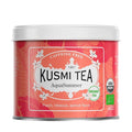 Kusmi Tea - AquaSummer - Organic Blend of Hibiscus Apple Apricot &amp Peach - Caffeine Free Herbal Tea - Enjoy Hot or Iced - Loose Leaf Tea - Tin Box of 3.5 oz - Quantity for about 50 cups