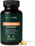 Candida Complex with Caprylic Acid for Men &amp Women – Anti Overgrowth Balance and Restore Supplement for Yeast Healthy Gut Flora &amp Skin with 30B/g Probiotic Oregano Senna - 1 Month Supply