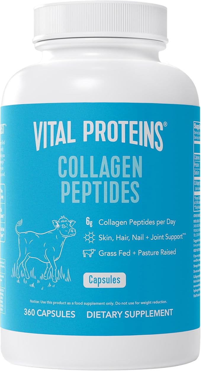 Vital Proteins Collagen Peptides Capsules for Women Collagen Supplement 360 Capsules