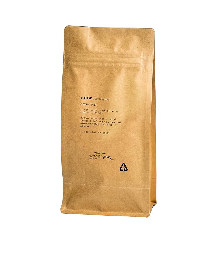 Jovvily Linden Leaf - Herbal Tea - Slightly Sweet Flavor - Cut &amp Sifted - Leaves &amp Flowers - Caffeine-Free 1 Pound