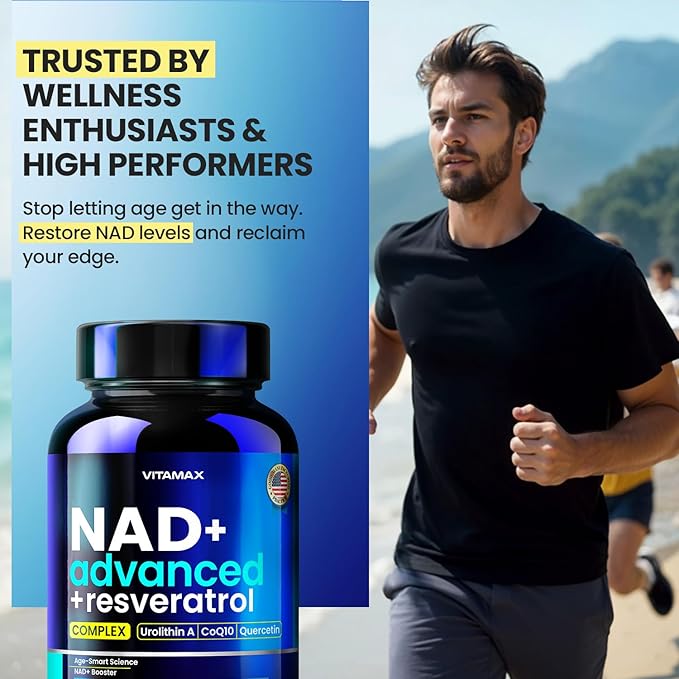 Liposomal NAD+ Supplement Extra Strength | Urolithin A Resveratrol CoQ10 - Women &amp Men - ALA Green Tea Quercetin Lycopene | High Purity Energy &amp Regeneration - Made in USA – 60ct