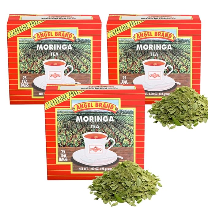 Angel Brand Moringa Tea Bags – 20 Tea Bags Pack of 3 – Moringa Leaf Tea for and Refreshing Boost