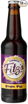 Fitz's GRAPE SODA OF St. LOUIS MISSOURI - From the vines under the Arch  12-Ounce Glass Bottle (Pack of 12)
