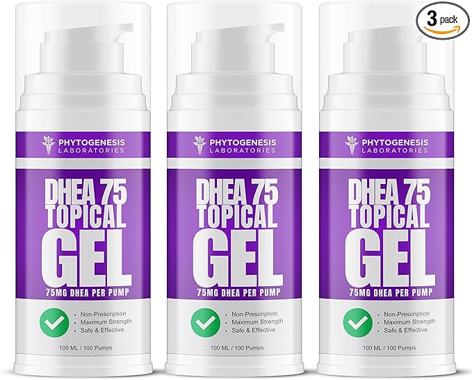 DHEA 75 – 75mg DHEA Per Pump – Promotes Healthy Aging Healthy Mood Immune Support Balanced Levels and Overall Health – One Month Supply (3)