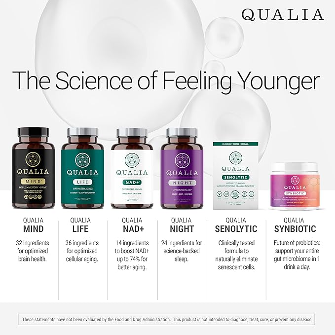 Qualia Mind | The Ultimate Blend for Brain Health* | Doctor-Formulated Nootropic to Fuel Focus &amp Concentration* | Supports Long Term Brain Health| Maintain Drive &amp Productivity