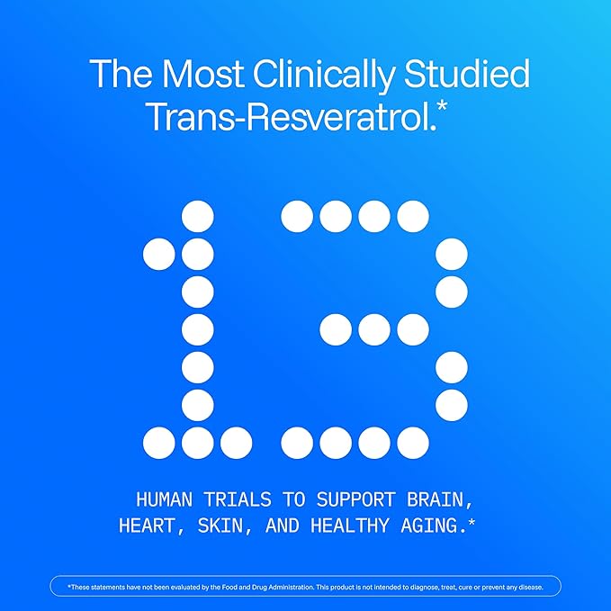 ProHealth Resveratrol 1000mg | Pure Trans-Resveratrol | Plus Quercetin Red Wine &amp Green Tea Extract | Clinically Studied to Support Cellular Health Memory Healthy Aging | 60 Capsules