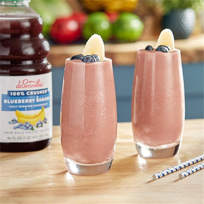 100% Crushed Blueberry Banana Fruit Smoothie Mix 46 fl. oz. WS-103DR100BLBA-NPF