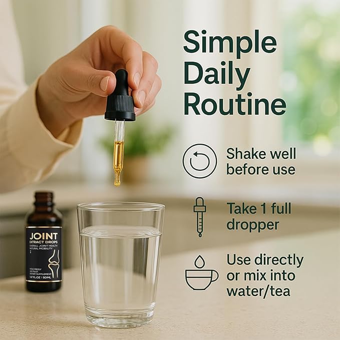 Herbal Joint Care Drops – Botanical Wellness Liquid for Joint Comfort &amp Mobility – Supports Flexibility Mobility &amp Everyday Comfort – 50 ml