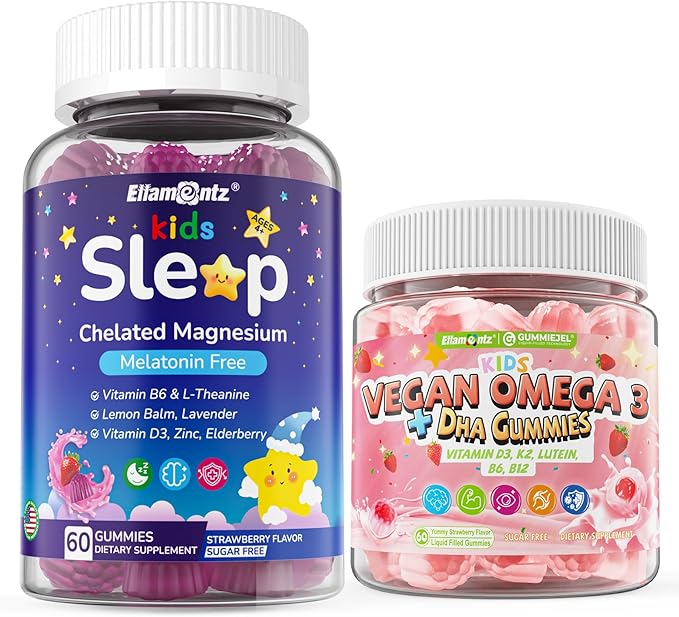 Kids Sleep Gummies + Kids Omega 3 Gummies for 4+