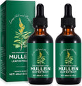 2 Pack Mullein Drops for Lungs Mullein Leaf Extract with ChlorophyllMullein Leaf Extract for Lung Cleanse and Respiratory Support -2 Bottles