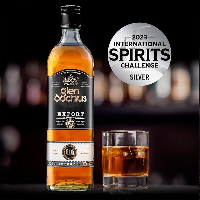 Glen Dochus Export Blend Non Alcoholic Whiskey Award Winning Aromatic and Warming Scottish Non Alcoholic Spirits - Halal Low Sugar and Gluten Free Part of the Spirits of Virtue Range (700ml)