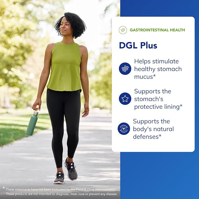 Pure Encapsulations DGL Plus - Gut Health Supplements for Men &amp Women - with Marshmallow Root Aloe Vera Extract &amp Slippery Elm Bark - Non-GMO &amp Vegan - 60 Capsules