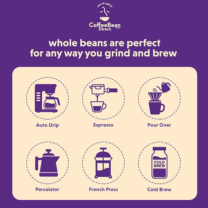 Coffee Bean Direct Decaf French Vanilla Flavored Whole Bean Coffee 5 Pound Bag (Pack of 1)