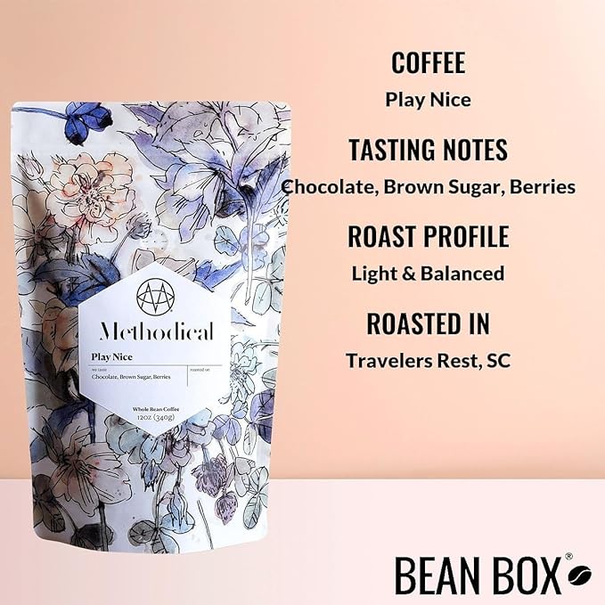 Play Nice - Roasted by Methodical Roasting - Whole Bean Coffee - 12 Ounce Bag