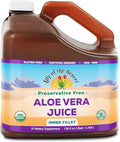 Lily of the Desert Aloe Vera Juice - Organic Preservative-Free Inner Fillet Aloe Vera Drink with Natural Digestive Enzymes for Gut Health Stomach Relief Wellness Glowing Skin 128 Fl Oz