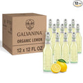 Galvanina Lemon – Premium Organic Italian Sparkling Soda 12 fl oz (12 Glass Bottles) | Crafted with Sicilian Lemons for a Zesty Refreshing Drink.
