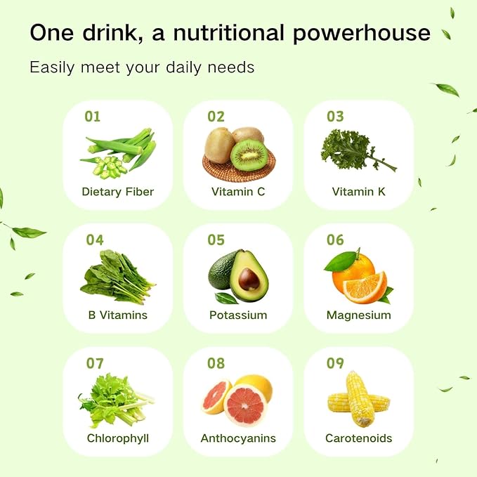 Liquid Salad 16 Fruits &amp Vegetables Juice Superfood Smoothie Pouches Assorted Ready-to-Eat Salad with dietary fiber &amp Prebiotic Wholesome Vegan Snack 7 Pouches