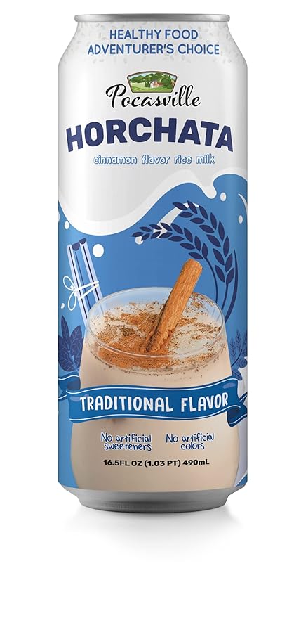 Pocasville Fruit Juices Squeezed not form Concentrate 16.5 Fluid Ounce Can (Horchata 6)