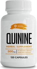 Leg Cramps Relief Quinine Capsules – Natural Cinchona Bark Supplement for Cramp Defense &amp Digestive Health – 500 mg Quinine Pills 120 Tablets Non-GMO Gluten-Free