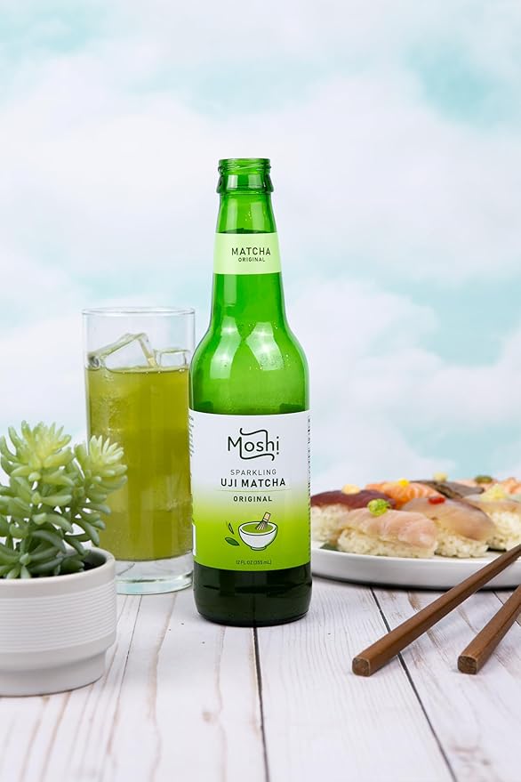 Moshi Sparkling Drinks - Original Matcha (12 Bottles)