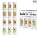 Something &amp Nothing Variety Pack Flavoured Sparkling Water | Lightly Carbonated Full Flavoured with Grape &amp Lemon Juice | Vegan &amp Low Calorie Soda | 12 Fl Oz Cans (Pack of 12)