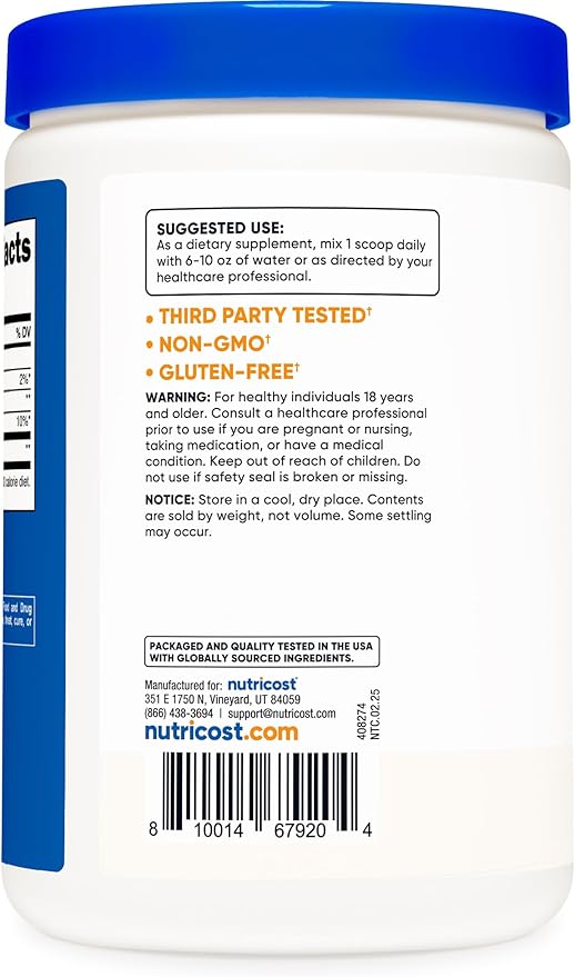 Nutricost D-Ribose Powder 500 Grams - 5000mg Per Serving Non-GMO (500 Grams)