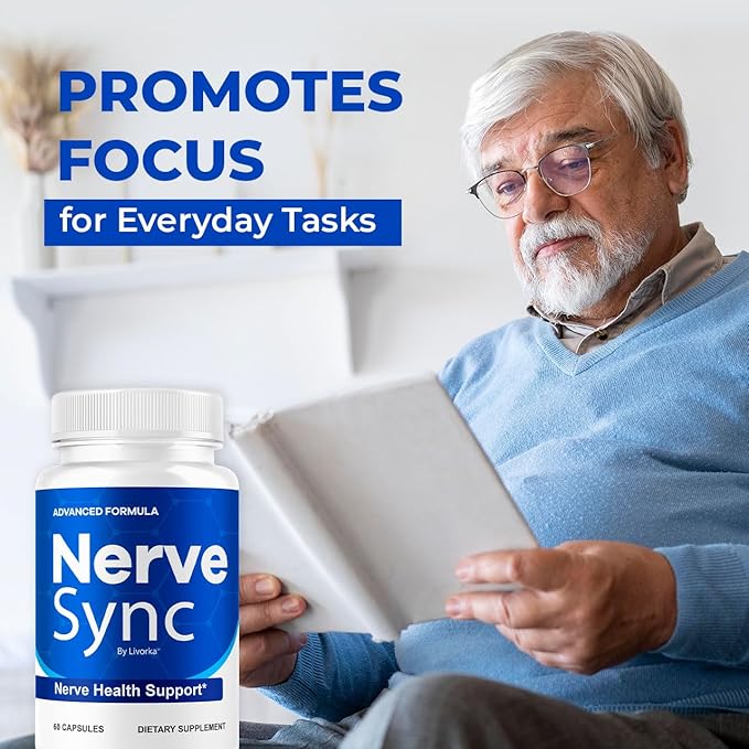 (5 Pack) Nerve Sync Capsules - Official NerveSync Advanced Nerve Health Supplement Pills - Maximum Strenght Natural Nerve Sync for Wellness &amp Health Support Pills Reviews 300 Capsules for 5 Mont