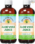 Lily Of The Desert Organic Aloe Vera Juice 2-Pack – Inner Fillet Natural Gut &amp Digestive Support Stomach Relief 32 Fl Oz Ea