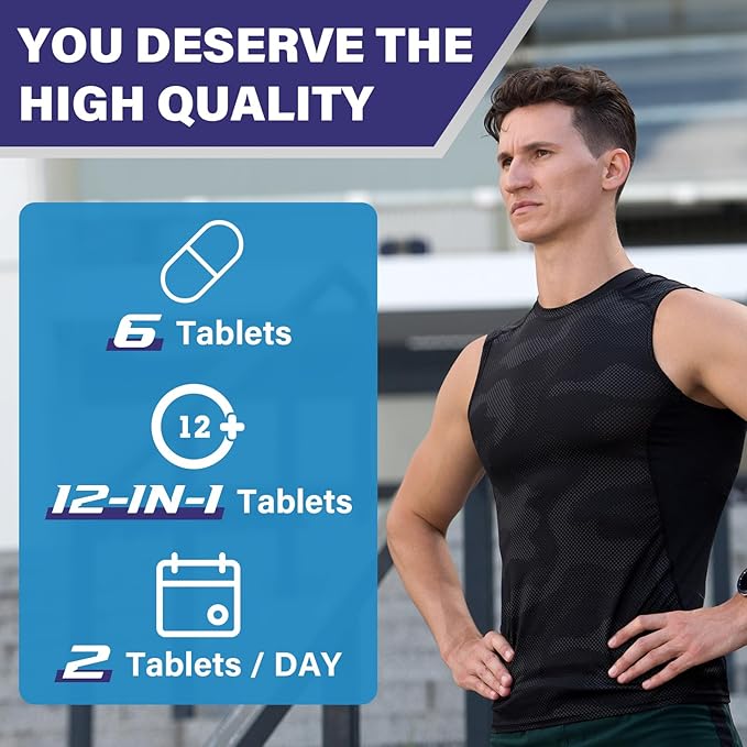 Hornygoatweed for Men 12 In 1 HornyGoatWeed Male Enhancing Supplement with 1500mg Hornygoatweed 500mg Maca Root Ginseng Tongkat Ali Ginger for Stamina &amp Energy Max Strength - 180 Tablets
