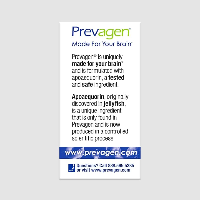 Prevagen Regular Strength - 30 Capsules |2 Pack | Formulated for Your Brain | 10mg of Apoaequorin Plus Vitamin D3 with 7-Day Pill Minder